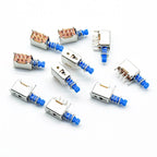 5pcs  Right Angle PCB Latching Push Button Switch DPDT Double Pole 6 Pin self-locking key power switches red blue yellow A03/04