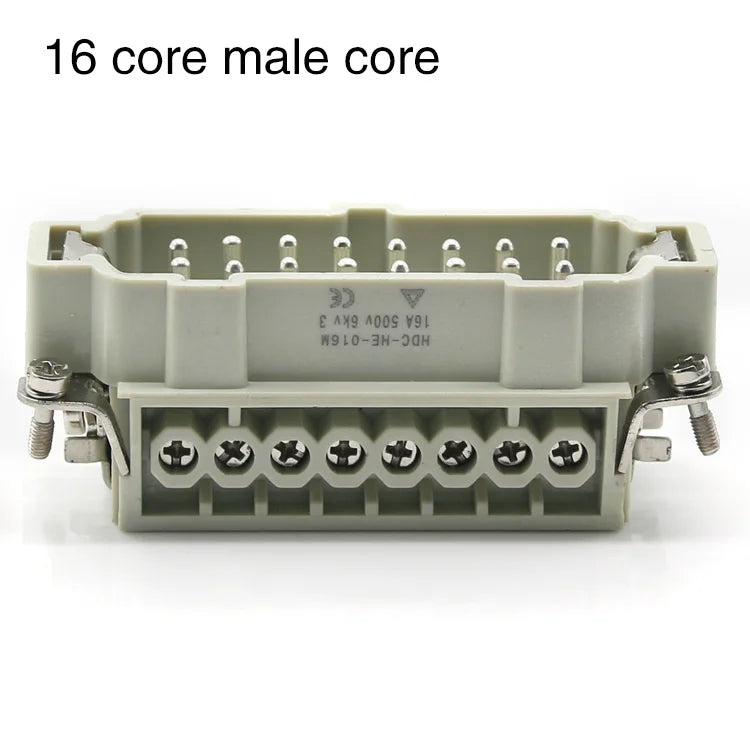 4/6/10/16/24 core heavy-duty connector HDC-HE male connector and female connector 16A500v aviation plug core