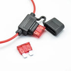 Waterproof Power Socket Small Blade Type inline InLine Fuse Holders with 10A Fuse auto Car Replacement Fuses length  16AWG