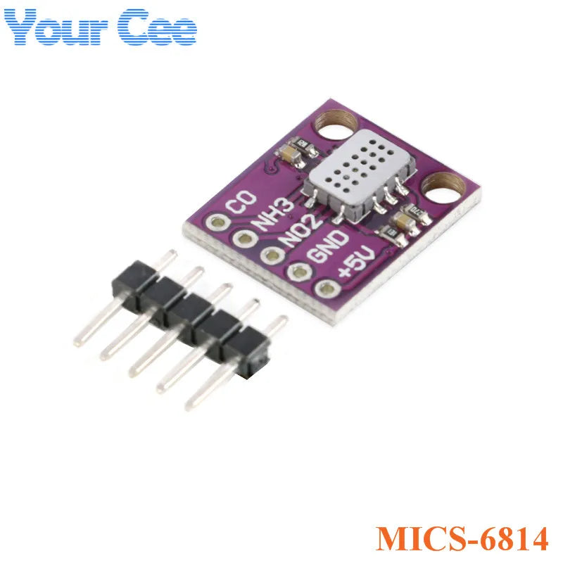 2pcs/1pc MICS-6814 Nitrogen Carbon Gas Sensor Air Quality CO NO2 NH3 TGS2600 CCS811 BME680 Temperature Humidity Height Detection