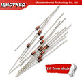 100pcs 1W Zener diode DO-41 3V 3V3 3V6 3V9 4V3 4V7 5V1 5V6 6V2 6V8 7V5 8V2 9V1 10V 11V 12V 13V 1N4733A 1N4742A 1N4728A HJXRHGAL