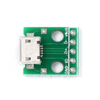 10pcs/5pcs Mini Micro USB to DIP 2.54mm Adapter Connector Module Board Panel Female 5Pin Pinboard 2.54mm Micro USB PCB Type Part