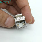 12/24pcs RJ45 Keystone Cat7 Cat6A Shielded FTP Zinc Alloy Module Network Keystone Jack Connector Adapter 10GB Network