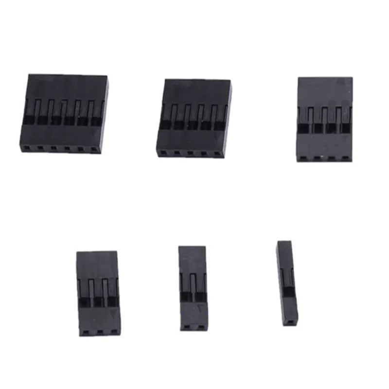 50pcs 2.54mm Dupont Connector Male/Female Pin Way Cable Plug 2/3/4/5 Pin Electrical Pin Jumper Header Housing Wire Connector Kit