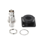 D-Type Double BNC Plug Connector Chassis Panel Mount Adapter Audio Monitoring Parts