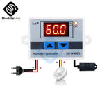W3005 220V 12V 24V Digital LED Display Humidity Controller Hygrometer Temperature Control Switch Hygrostat  SHT20 Sensor Probe
