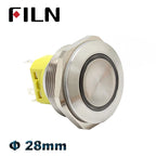 28mm 12v 24v led red green Metal Push Button Switch power mark locking Latching Self-reset Momentary switch spdt 1NO 1NC 2no2nc