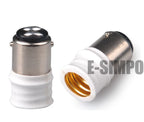 10pcs BA15D To E14/E12 LED Chandelier Lampholder Light Socket Adapter EU E14/ US E12 Candelabra To Ba15d Lamp Base Converter