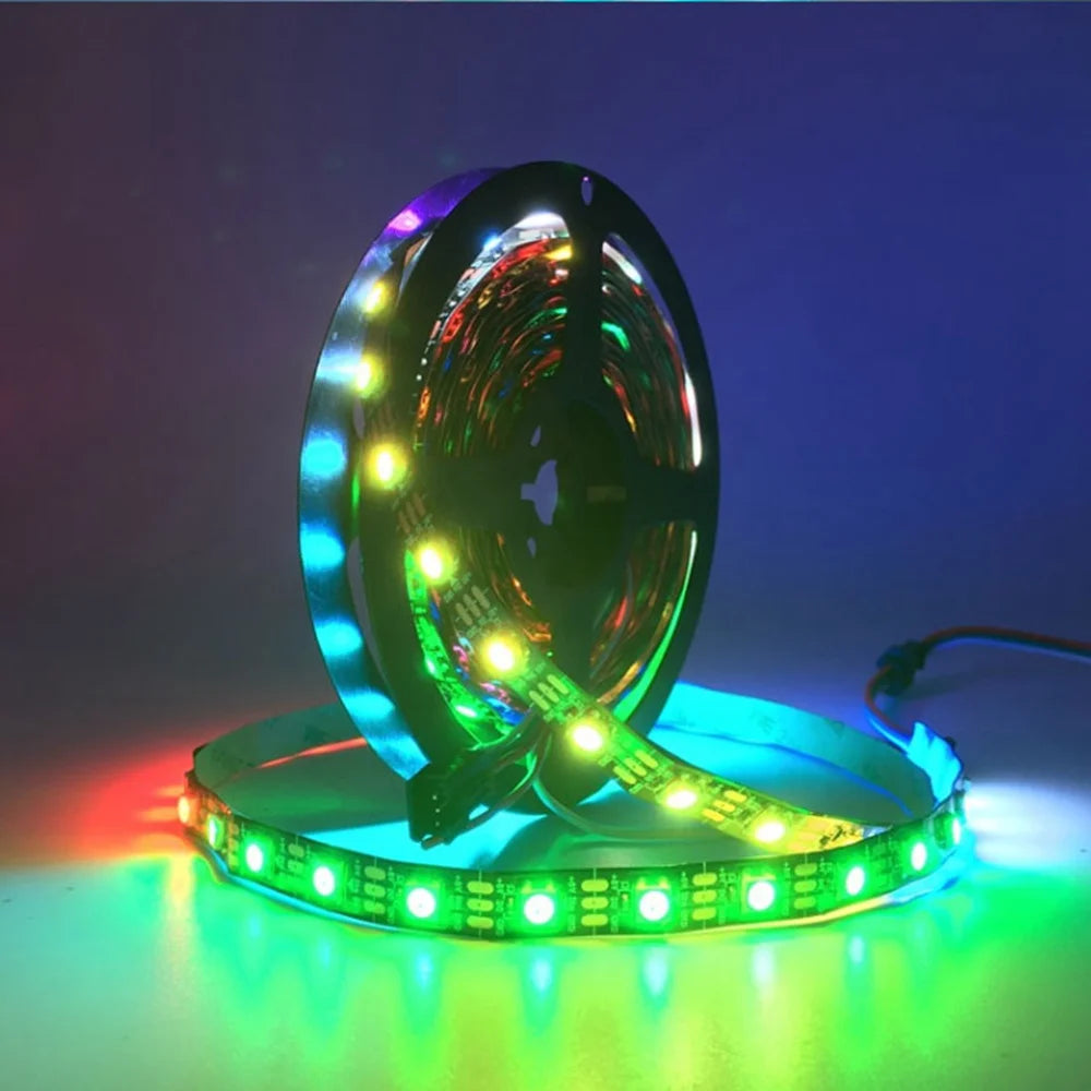 WS2812B USB LED Strip RGB Addressable Pixel Tape 14Keys Remote Controller For TV Back Under Cabinet Lamp DC5V 1m/2m/3m/4m/5m