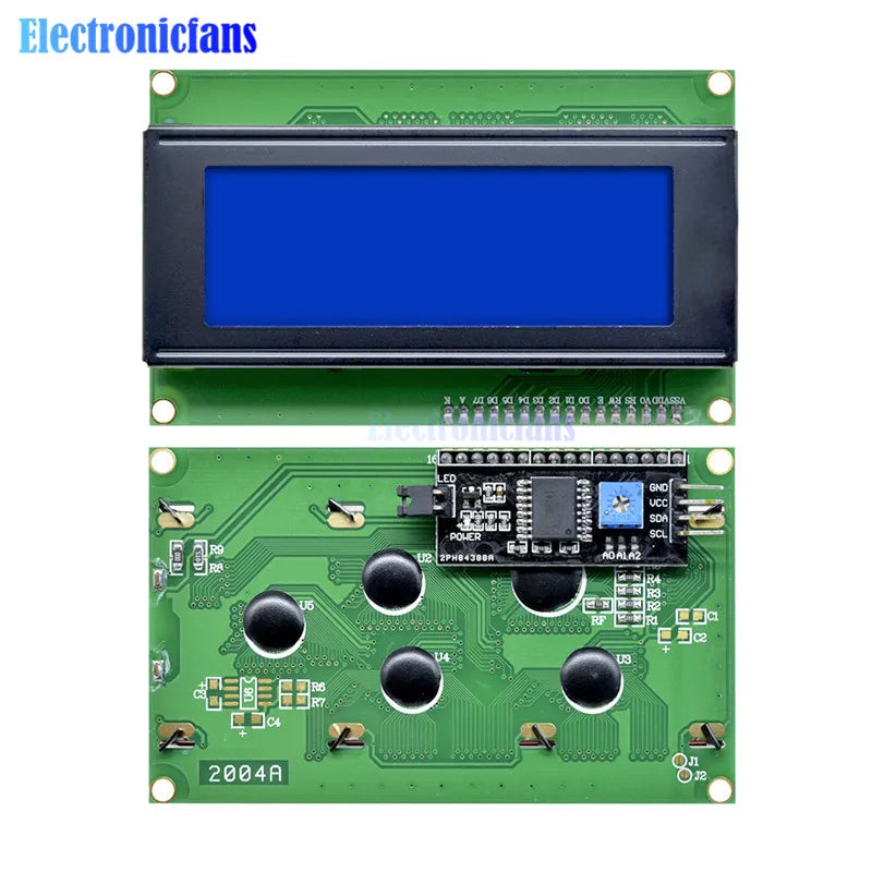 20X4 Character Blue Display HD44780 Controller LCD with Blue Screen Backlight IIC I2C TWI SPI Serial Interface for Arduino