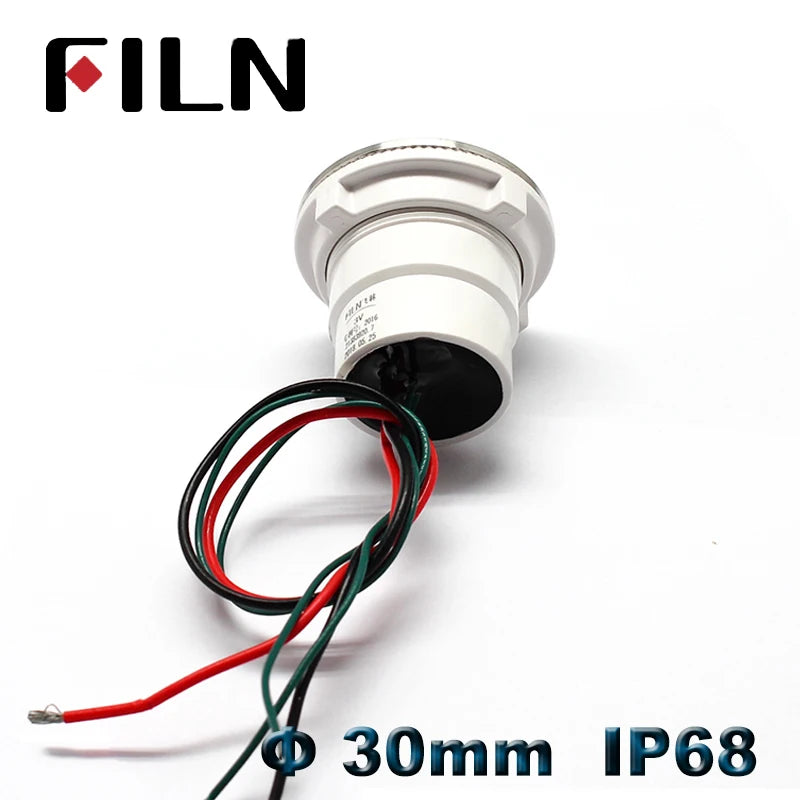 30mm waterproof IP68 metal push button switch 12V 24V 220V led illuminated momentary latching switch on off push button wire