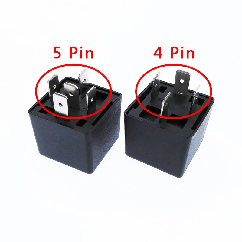 JD2912 4 Pin 5 Pin 40A Auto Car Relay DC 12V 24V 36V 48V with Mounting Hole Coil Power 1.8W Automobile Control Device with Line