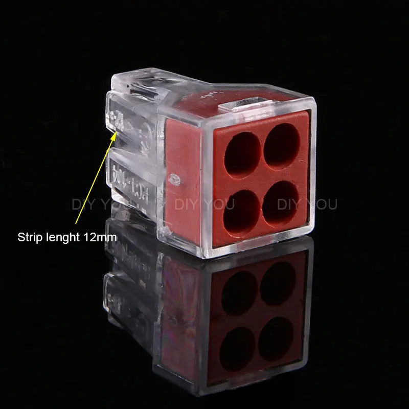 25/50/100PC DIY YOU 102/103D/104D/104/106/108 Universal Compact Wire Wiring Connector Conductor Terminal Block With Lever