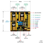 keyestudio CNC shield V2 engraving machine / 3 D Printer / A4988 driver expansion board for Arduino