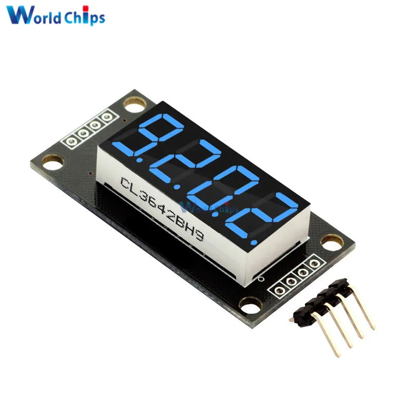 0.36 Inch 0.36" 4-Digit Red/Green/Yellow/Blue/White LED Display Tube Decimal 7 Segments TM1637 Module For Arduino size 30x14mm