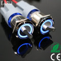 EARU 19mm Waterproof Stainless Steel DPDT Illuminated Metal Selector Switch 2/3 Position Push Button Switch Rotary Switch LED