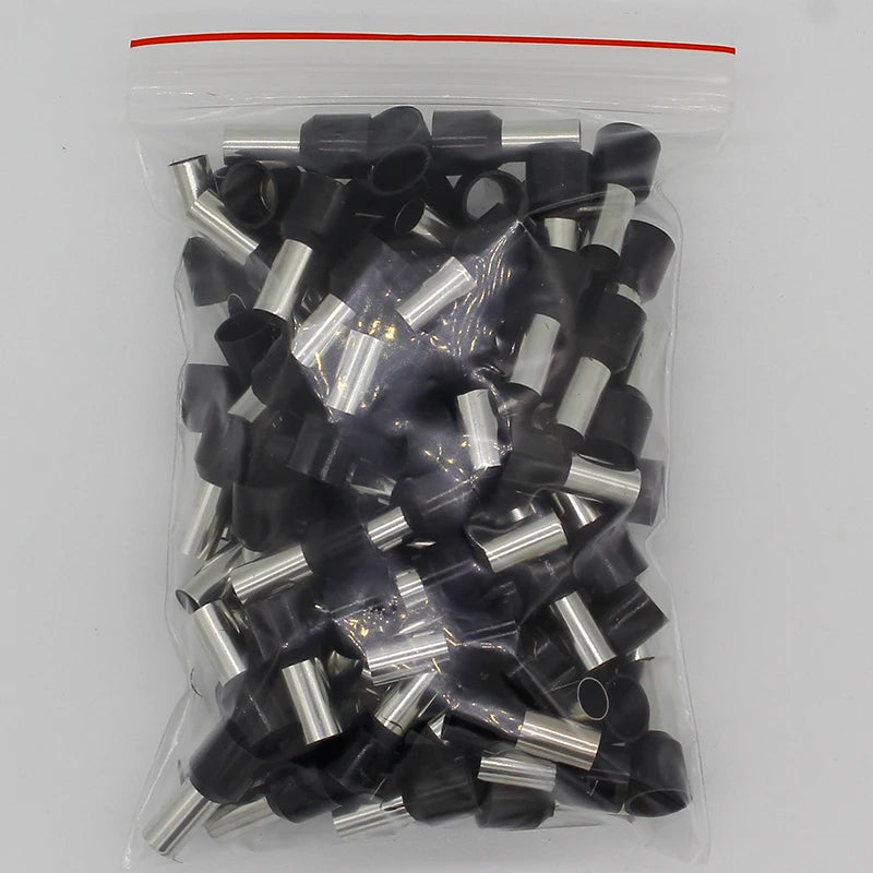 E16-12 Tube Insulating Insulated Terminals 16MM2 Cable Wire Connector Insulating Crimp Terminal 100PCS/Pack Connector E-
