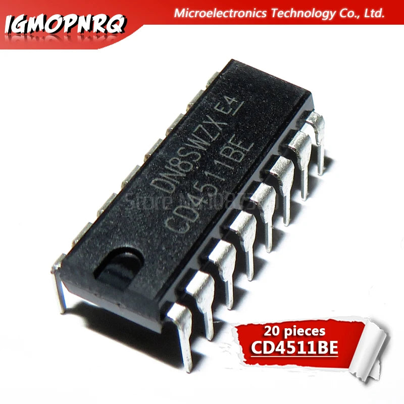 20pcs CD4511BE CD4511 HEF4511 DIP-16 Encoders, Decoders, Multiplexers & Demultiplexers S BCD-7-Seg