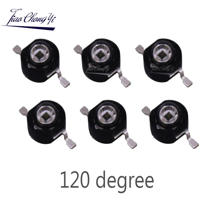 3Watt 3W High Power LED 850nm 940nm 730nm 60 90 120 Degree Infrared LED IR for Night Vision CCTV DIY