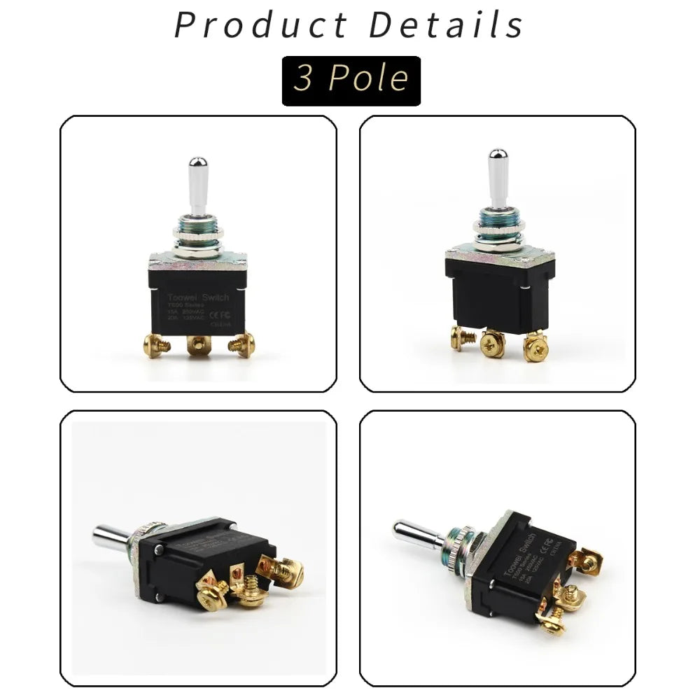 ON-OFF-ON ON-ON Full type Momentary Screw Toggle Switch SPST SPDT DPST DPDT IP67