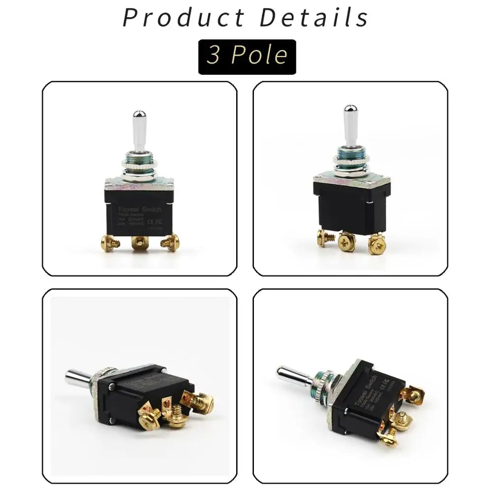 ON-OFF-ON ON-ON Full type Momentary Screw Toggle Switch SPST SPDT DPST DPDT IP67