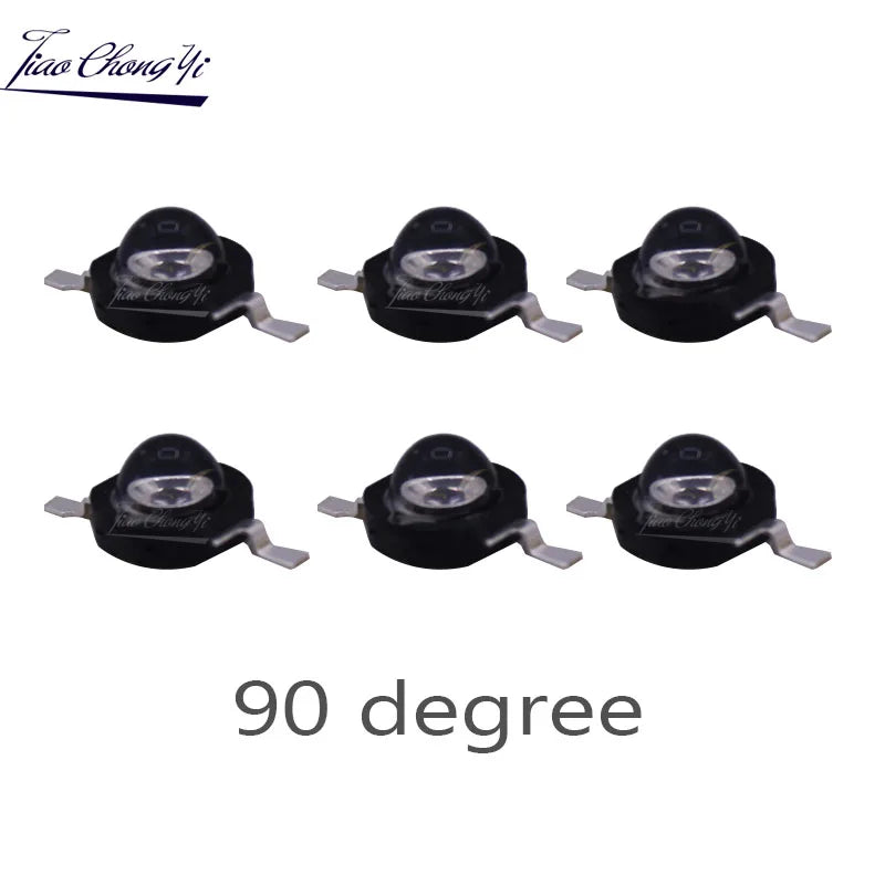 3Watt 3W High Power LED 850nm 940nm 730nm 60 90 120 Degree Infrared LED IR for Night Vision CCTV DIY