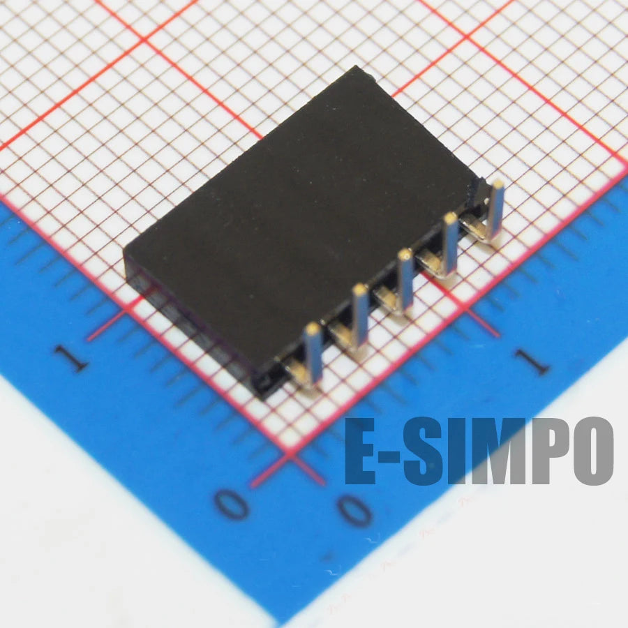 50pcs 2.54mm Right Angle 90D Single Row 0.1" RA PH8.5 1*3/4/5/6P 8p 10p 1*40P Gold Rohs PCB Socket Female Pin Header Connector