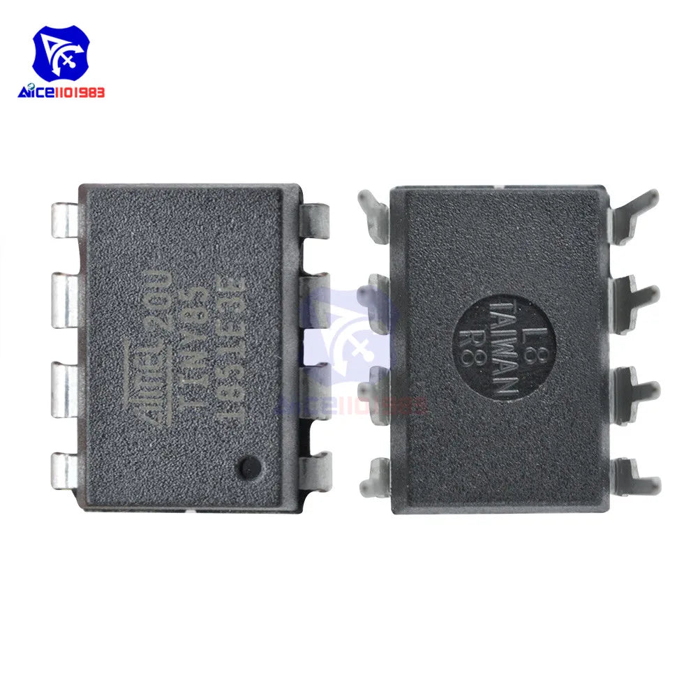 5 PCS diymore IC Chip ATTINY85-20PU ATTINY85 MCU 8BIT ATTINY 20MHZ 8 Pin DIP-8 ATTINY85 Microcontroller IC Chips