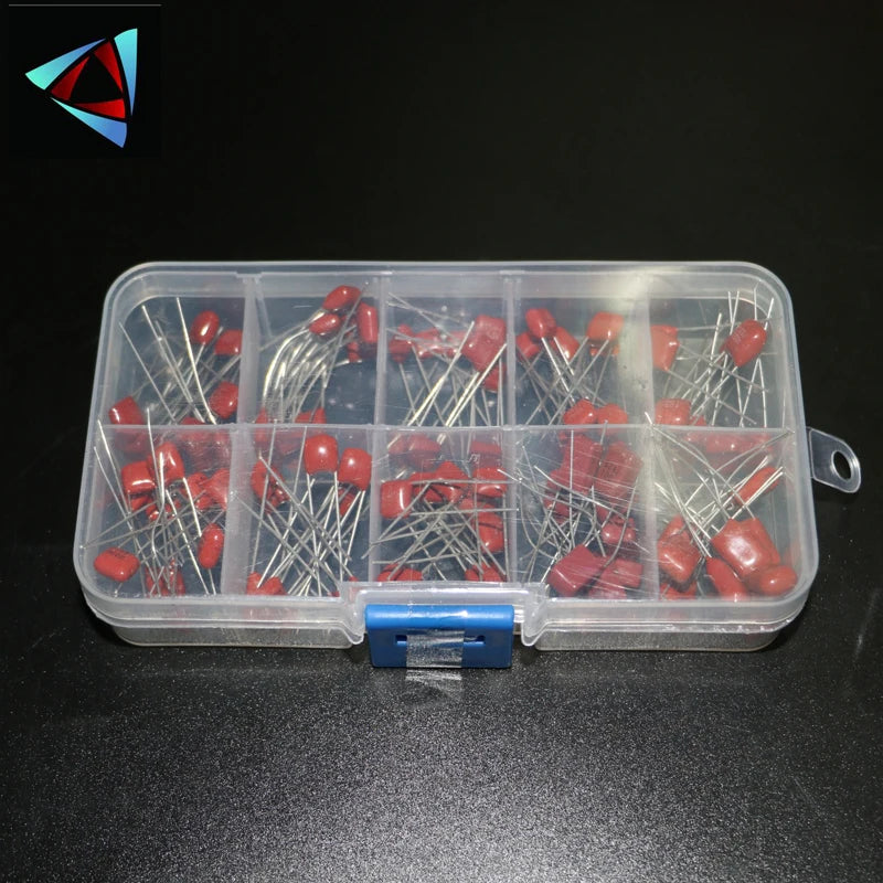 100pcs/lot 10nF~470nF Metallized Polyester Film Capacitors Assortment Kit High precision and stability samples CBB capacitor set