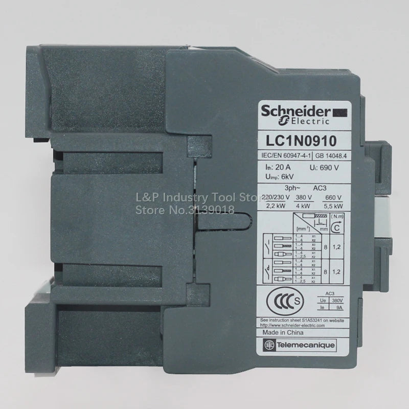 100% Original Schneider Electric LC1N0910M5N AC 220V 9amp 110Volt 380V 24V 36V EasyPact Series Contactor Relay 9A LC1E0910M5N