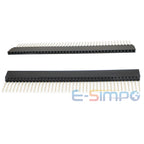 10pcs 2.54mm PC104 Industrial Square Pin Single Row 1X6P/8P/10P/40P Straight PH11mm Pin L12mm Gold PCB Female Header Connector