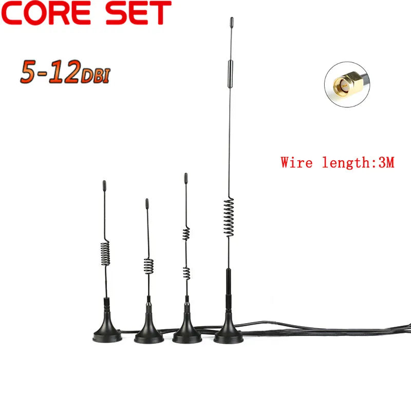 433MHZ High Gain Sucker Aerial Wifi Antenna Receiver 5DBI 7DBI 12DBI SMA Male Connector For Radio Signal Boost Wireless Repeater