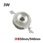 High Power LED Chip 850nm 940nm IR Infrared 3W 5W  Emitter Light Bead COB 850 940 nm Night Vision CCTV Camera