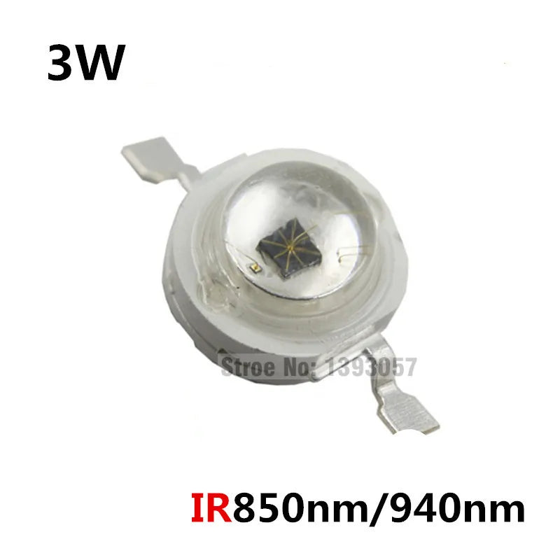 High Power LED Chip 850nm 940nm IR Infrared 3W 5W  Emitter Light Bead COB 850 940 nm Night Vision CCTV Camera