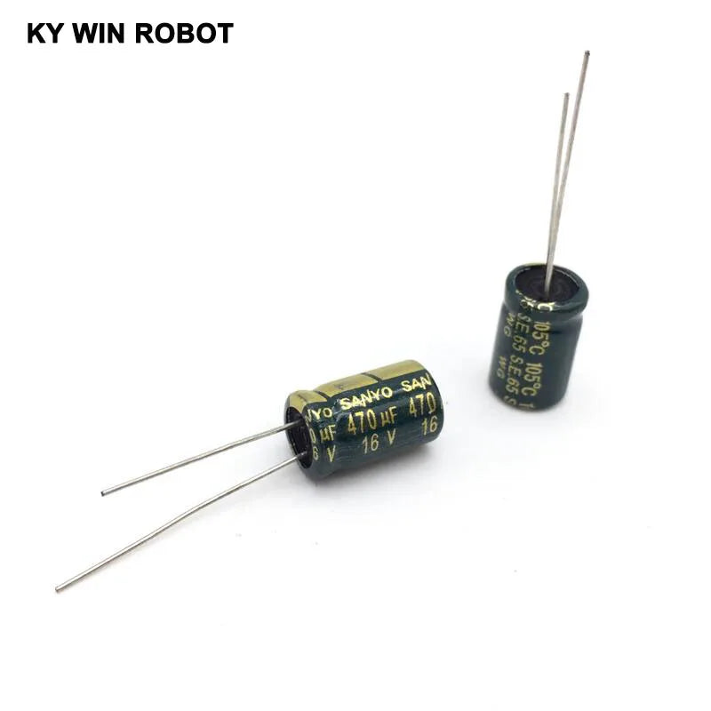 50PCS/LOT 16V 470UF 8*12 High Frequency Low Impedance Aluminum Electrolytic Capacitor 470uf 16v