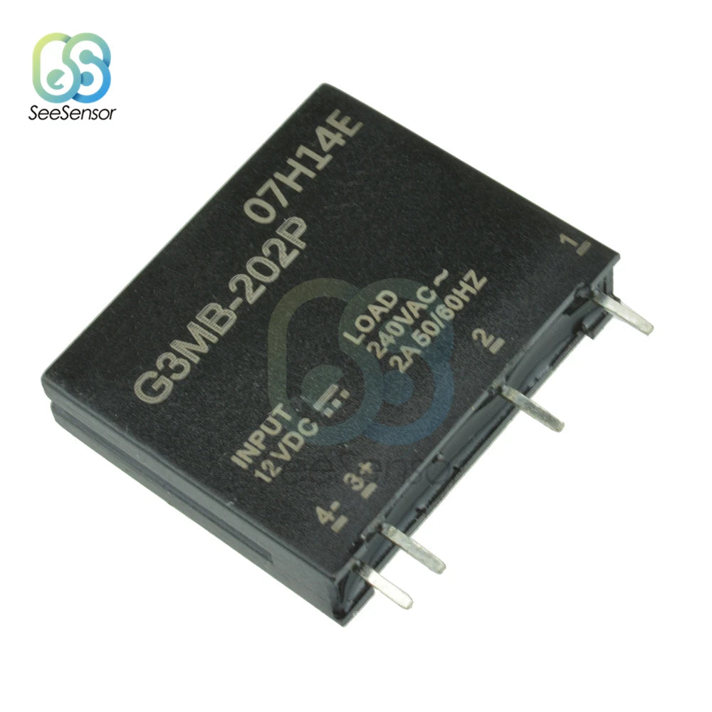 Relay Module G3MB-202P G3MB 202P DC-AC PCB SSR In 5V 12V 24V DC Out 240V AC 2A 50/60Hz Solid State Relay Module