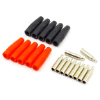 10Pcs 4mm Brass  Banana Female Insulated Jack Plug Wire Solder Connector Red and Black