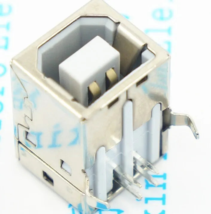 50pcs Printer USB Interface BF90 Degree Type B USB Data Interface D Type Mouth USB Socket Shell Plating Is Not Easy to Rust