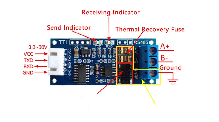 1-10Pcs RS485 RS232 MAX485 TTL CAN to Serial Port Conversion Module Level Convertor Board 232 Turn UART 3.3V 5V MAX485CSA RS-485