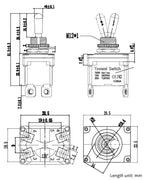 ON-OFF-ON ON-ON Full type Momentary Screw Toggle Switch SPST SPDT DPST DPDT IP67