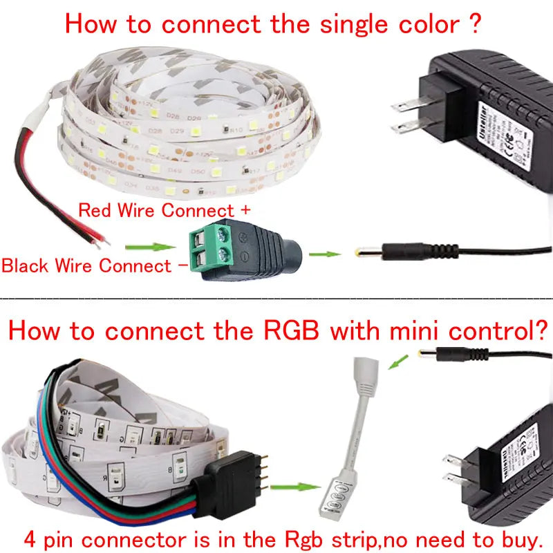 LED Strip Lights 12V Waterproof 60Leds/M Flexible Home Decoration Bar Lighting Replace SMD 3528 5050 5630 5730 LED Tape