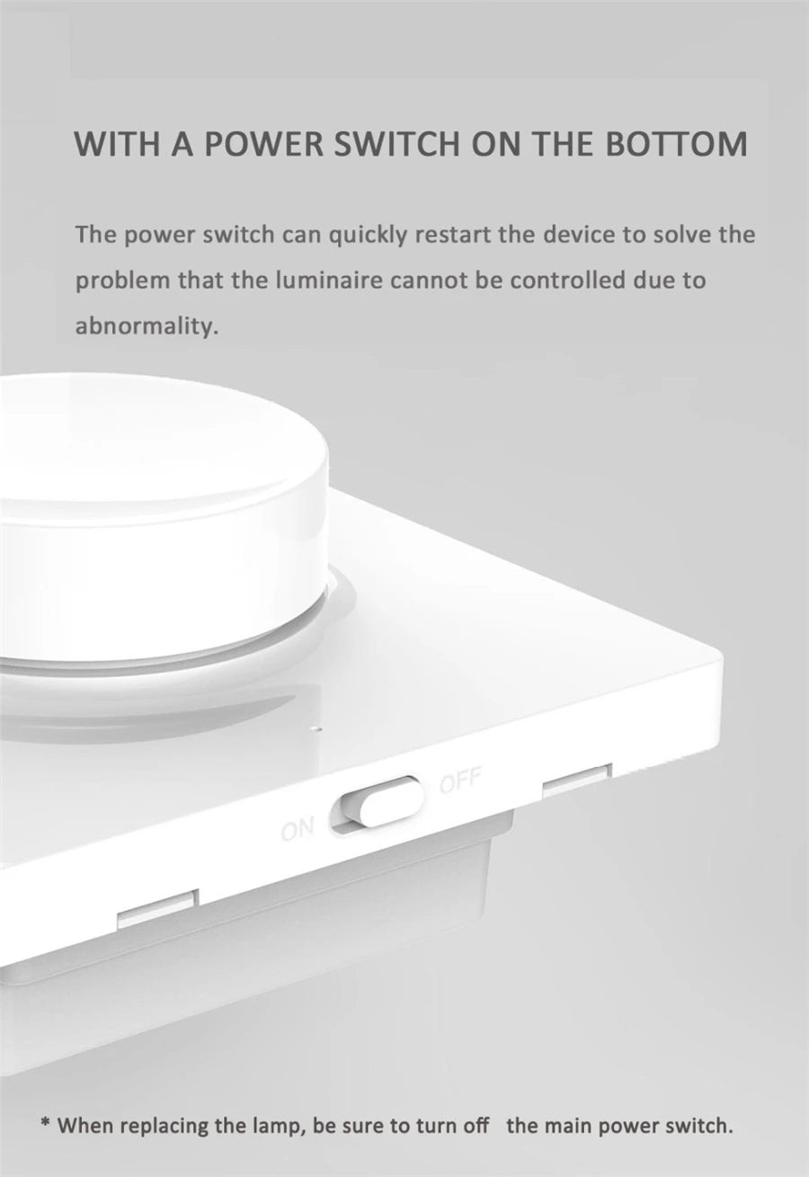 Yeelight Smart Wireless Dimmer Switch Bluetooth connected smart dimming controller is suitable For Yeelight Light Mi Home App