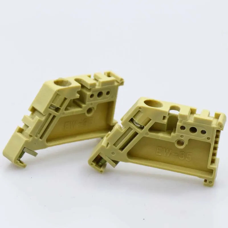 50pcs EW35 Din Rail Universal Terminal Blocks Ending/End Stopper 35mm Din End Bracket Stops EW-35 for Circuit Breaker