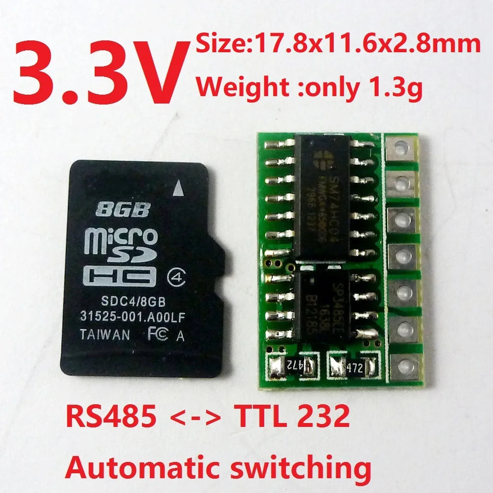 10 PCS R411B01_3V3 5V UART Serial to RS485 SP3485 Transceiver Converter Module