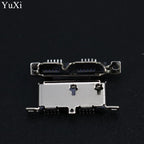 YuXi 2pcs Micro USB 3.0 Jack Sockect Tail Connector Female 180 Degree Vertical Charging Port Mobile Hard Disk Interface