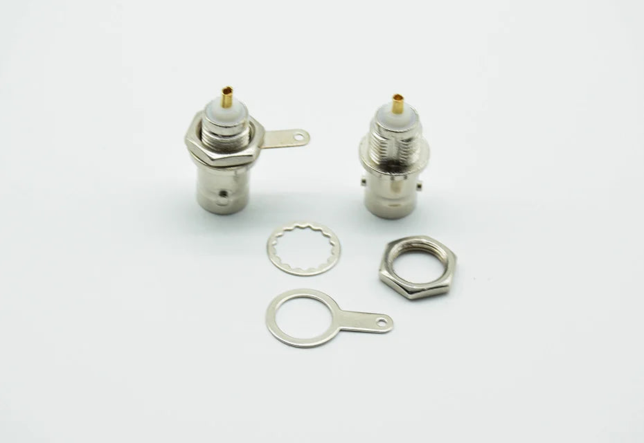 5Pcs/lot BNC Female Socket Solder Connector Chassis Panel Mount Coaxial Cable For Welding Machine Parts