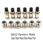 1pcs GX12 GX16 GX20 Air Aviation Connector 2/3/4/5/6/7/8/9/10/11/12/14/15Pin Panel Nut AV Power Plug Socket Core Wire Connector