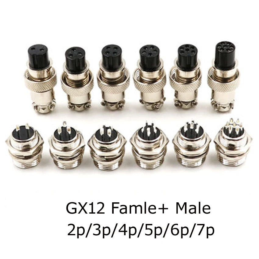 1/10/20set GX16 GX12 GX20 2P/3/4/5/6/7/8/9/10/12/14/15 Pin Female Male Air Aviation Connector Power Cable Electrical Plug Socket