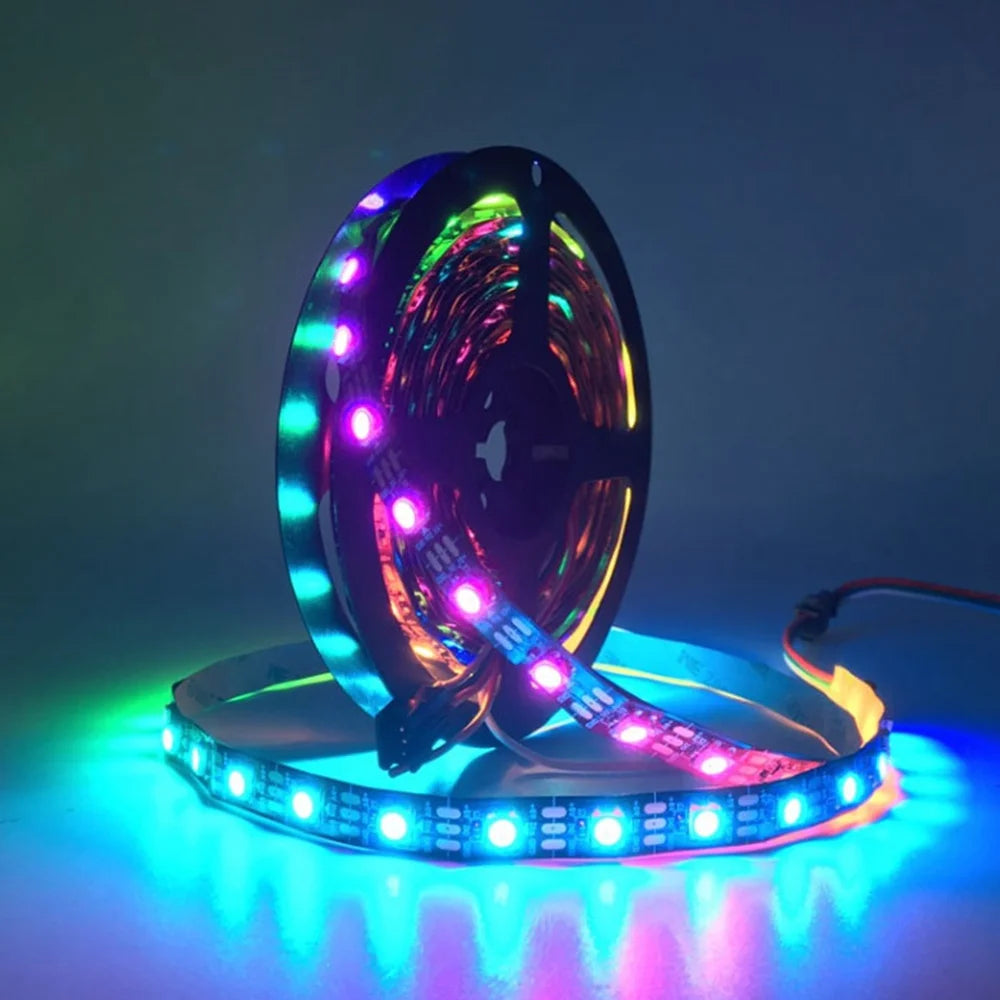 WS2812B USB LED Strip RGB Addressable Pixel Tape 14Keys Remote Controller For TV Back Under Cabinet Lamp DC5V 1m/2m/3m/4m/5m