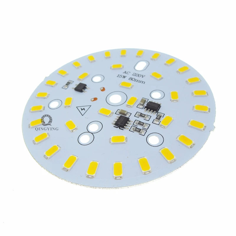 10pcs AC 220V LED PCB SMD5730 3W 5W 7W 10W 12W 15W 18W 24W Integrated IC Driver White/Warm White Light Source for LED Bulb